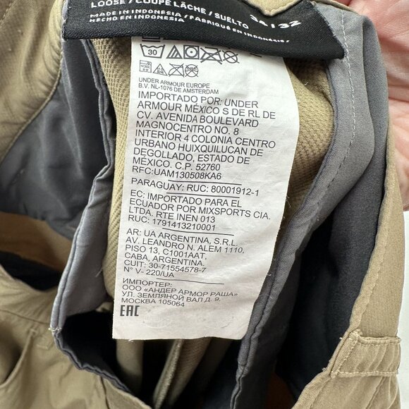 Under Armour Men's Tan Pants Loose Size 34/32 - Picture 5 of 5
